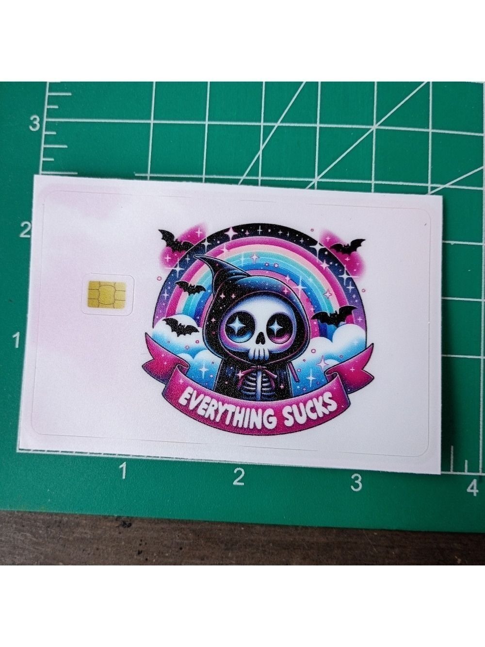 2/$10 Everything Sucks Credit Card Full Cover With Chip Sticker
